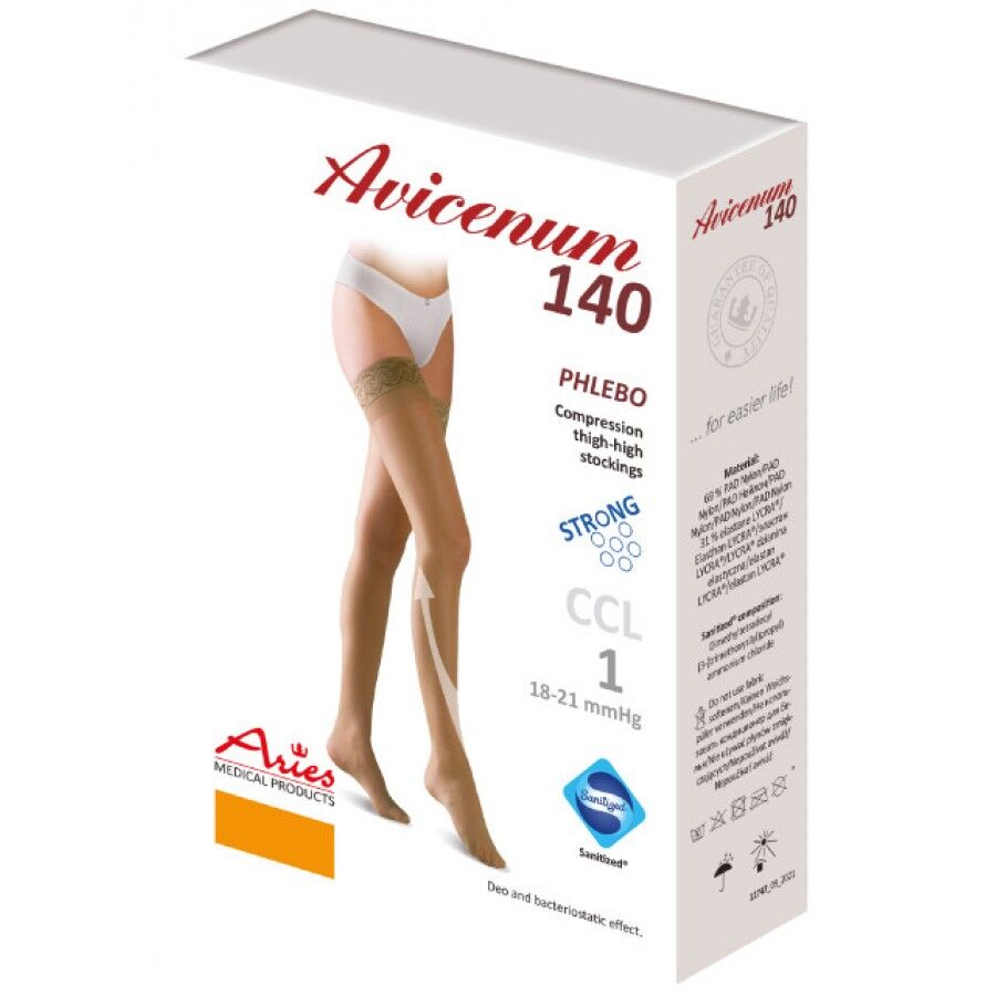 Avicenum PHLEBO 140 Diz Altı Varis Çorapları GÜÇLÜ, Burnu Kapalı