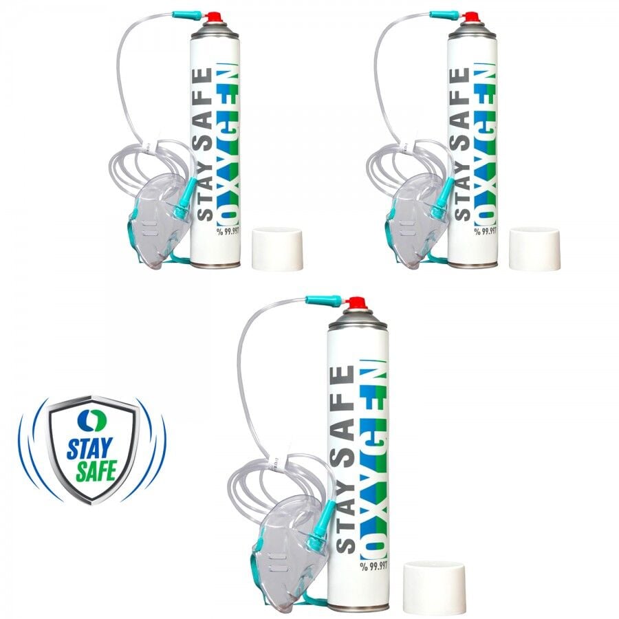 Stay Safe Medikal Oksijen Üçlü Maskeli